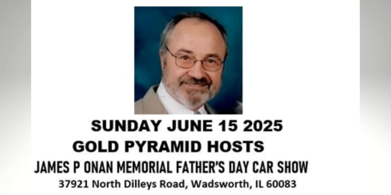 Gold Pyramid James P Onan Father's Day Car Show